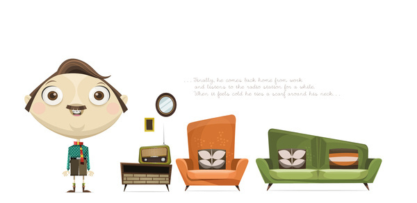 PERSONAL PROJECT OSCAR LABRAWN on Behance #illustration #midcentury #furniture