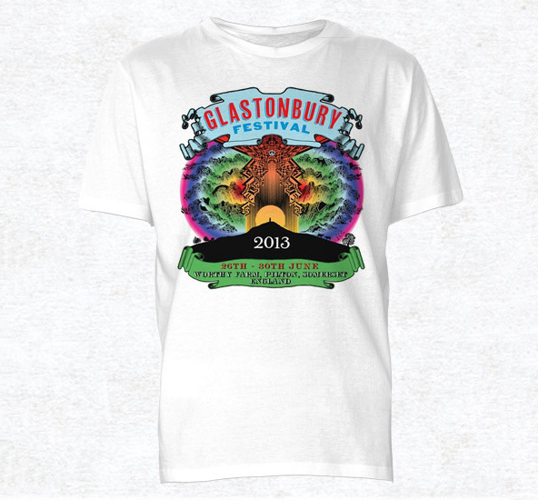 Glastonbury Festival t-shirt #festival #design #shirt #illustration #typograph #shirts