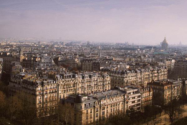 Looking down on Paris, from the Eiffel Tower. #paris #cityscape #france #travel #photography