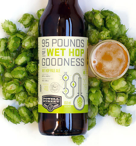 95 Pounds of Wet Hop Goodness Label #beer #packaging #bottle #label