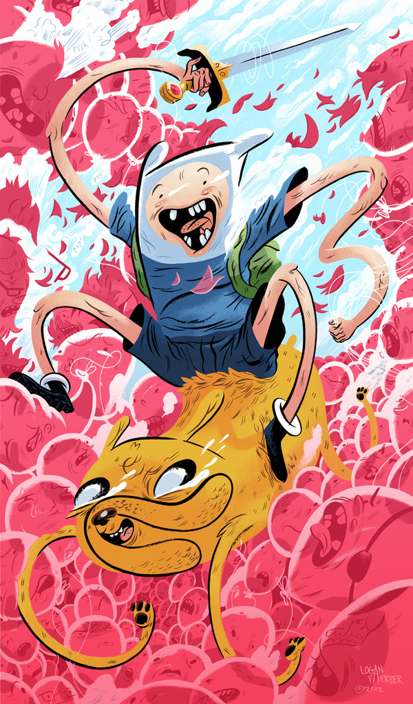Adventure Time | Logan Faerber Illustration #faerber #jake #adventure #logan #illustration #finn #time