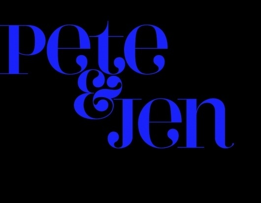 Pete and Jen : i like blue #logo #identity #typography