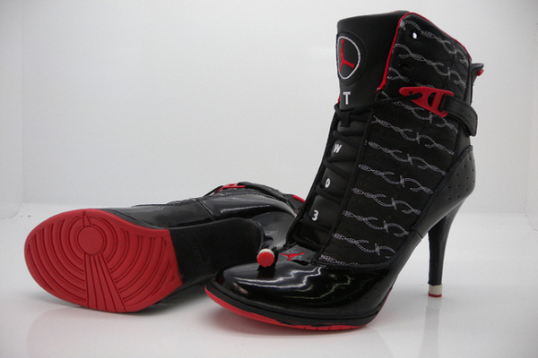 Nike Dunk Womens Size High Heels Shoes in Black and Red Colorways #heels