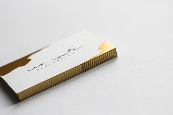 Business Card, stationary, gold, foil, letterpress, minimal, clean