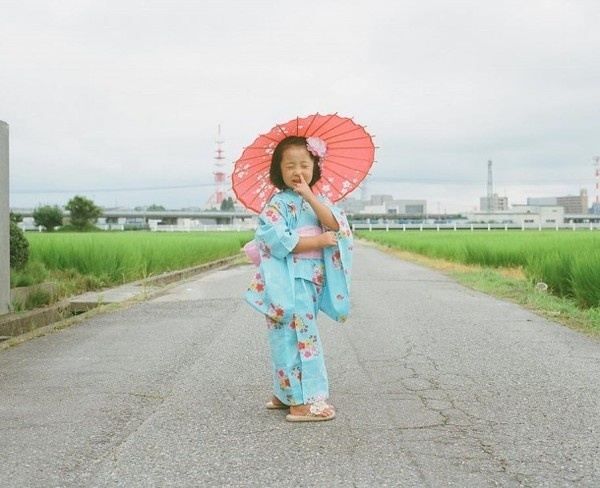 Japanese Photographer Takes Imaginative & Adorable Photos of His Daughter #nose #girl #asia #kid #child #geisha #japan