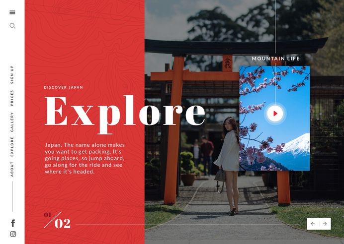 Travel landing page