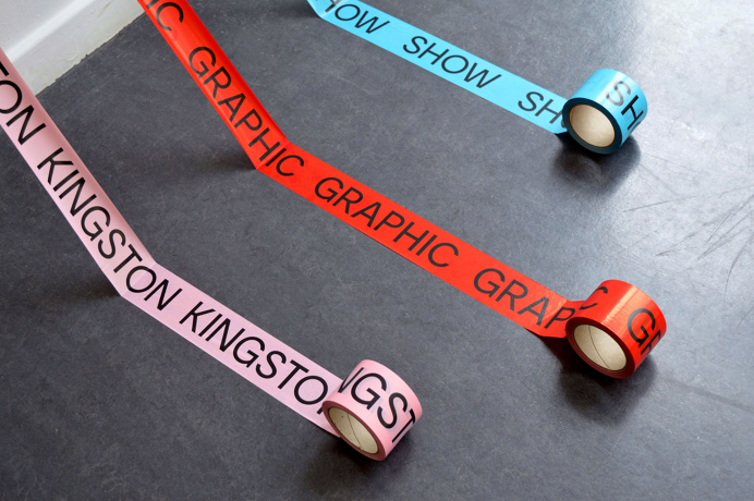 Kingston Graphic Show - Luke Dodridge #typography #design #type #typeface #branding #show #tape #identity #pink #red #blue