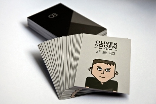 Personal Business Card #business #branding #card #identity #cartoon #grey
