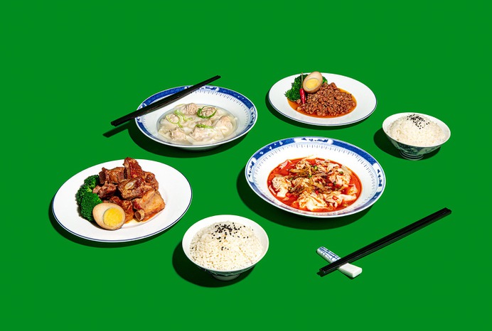 Hey Noodles Food Photography Wonton and Rice Dishes