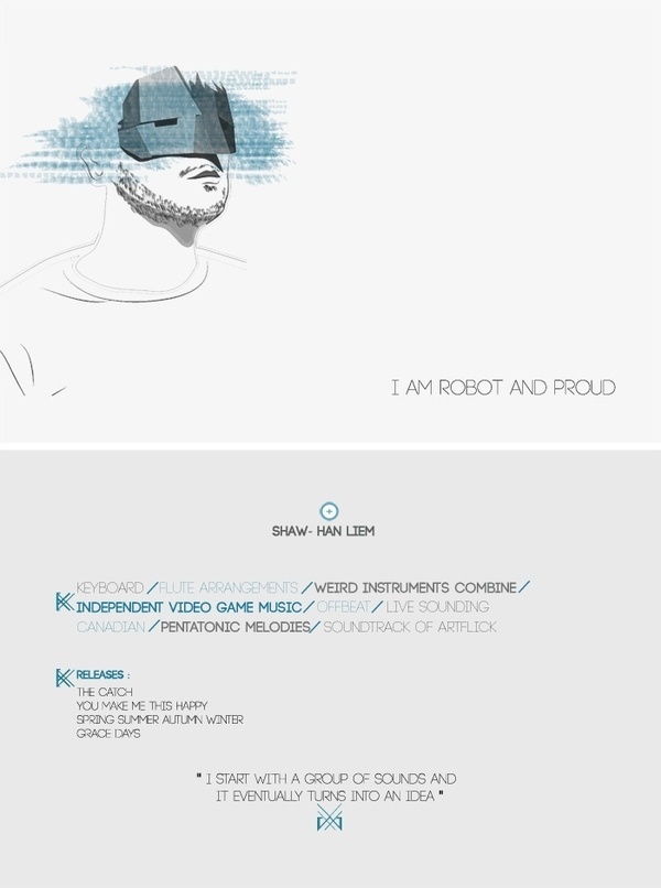 Pre-Printing on the Behance Network #i #robot #proud #illustration #and #music #postcard #am