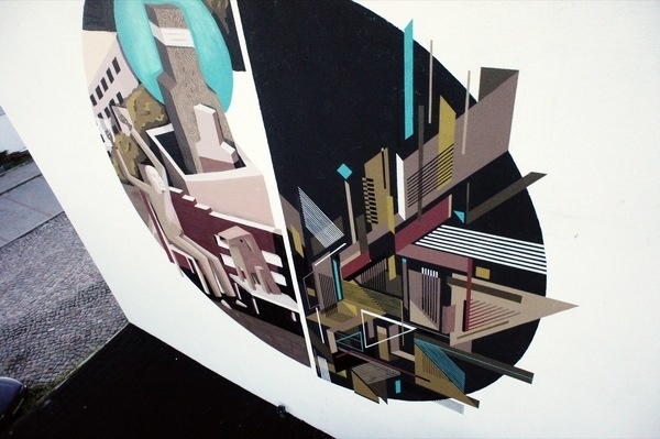 Street Art Collaboration By Jacyndol And Seikon In Gdynia, Poland. #geometry #street #wall #painting #art #poland