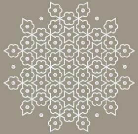 Simple Kolam Rangoli Design with Dots