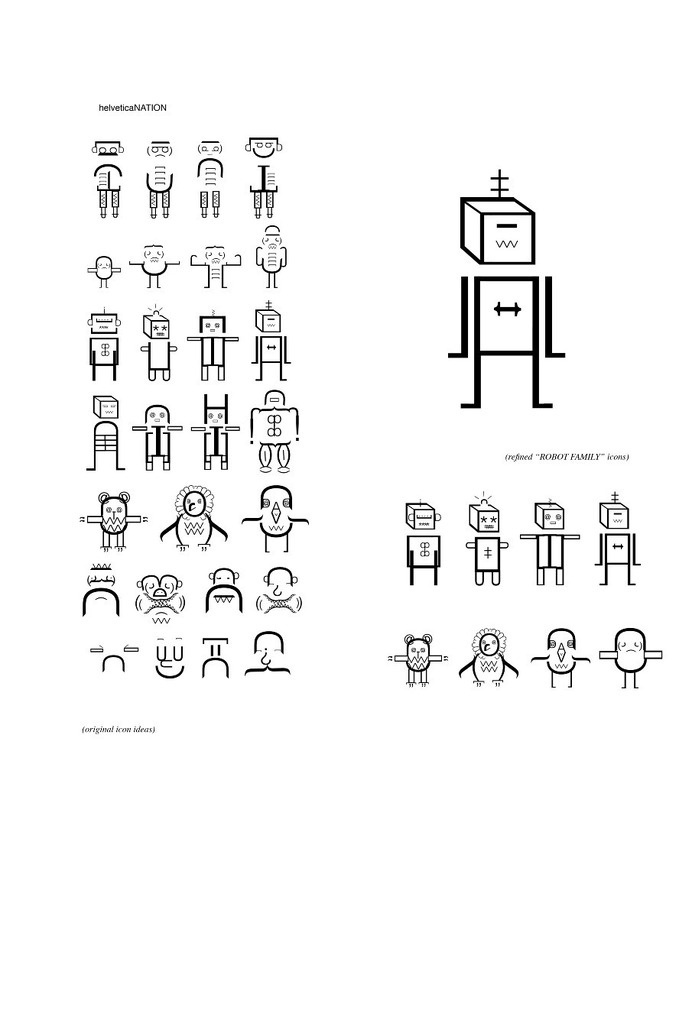 Robot Family (Helvetica Nation) on Behance #helvetica #robot
