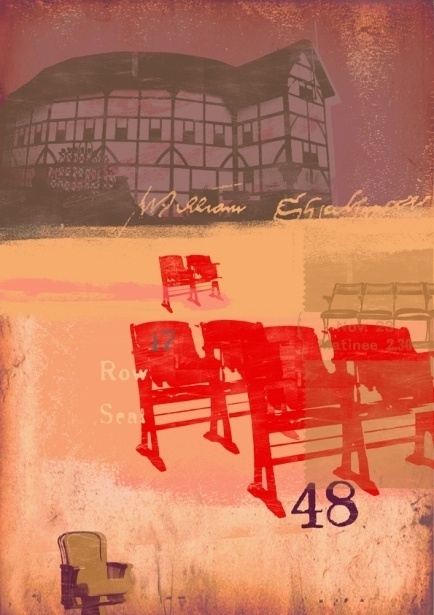 Clare Nicholas Globe Theatre #illustration