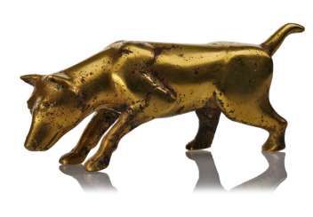 Fire Gilded Bronze Dog
