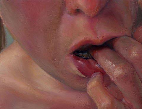 Gape, 2007, oil on linen, 6.5 x 8.5 inches