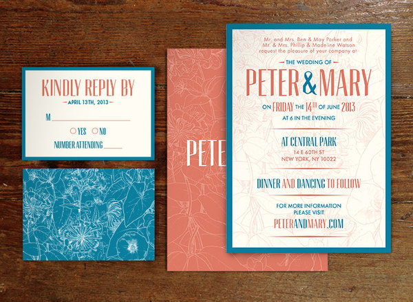 Wedding Invitation Set #rsvp #wedding #floral #invitation