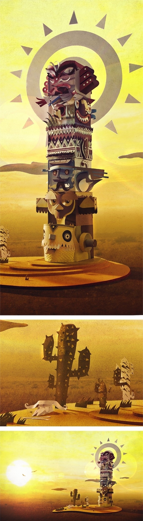 Paper Totem on Behance #totem #halo