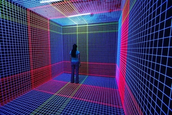 Imaginary Foundation #line #cyber #perspective #lights #grid #colors #future