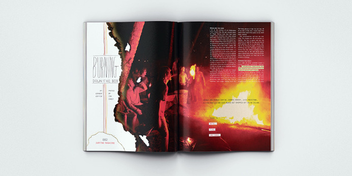 Surfing Magazine Editorial 2012 - Joy Stain #surf #surfing #print #spread #layout #editorial #magazine #typography