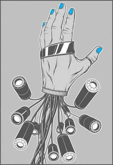Dexterity on the Behance Network #vector #dexterity #derek #illustration #blue #gangi #hand #cable