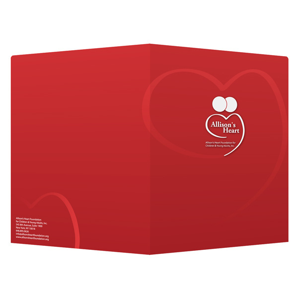 Allison's Heart Nonprofit Presentation Folder (Front and Back View) #heart #red #design #charity #love #folder