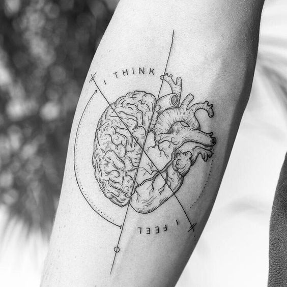60 Brain Tattoo Designs For Men  Intelligent Ink Ideas