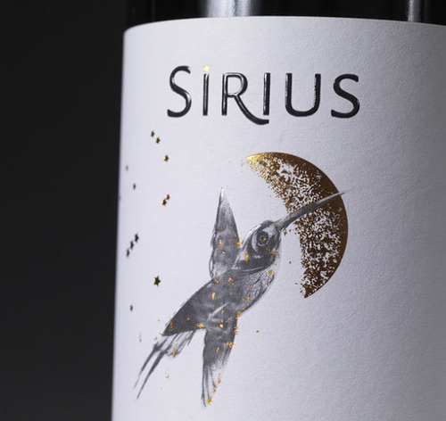 Tumblr #hummingbird #packaging #print #label #wine #class #gold