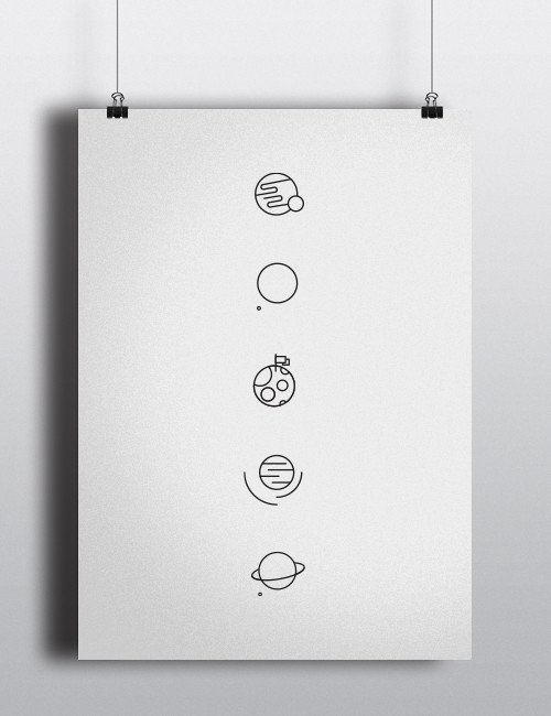 S P ___ C E on Behance #line #saturn #whitespace #orbit #clean #mars #spaceship #illustration #stars #white #stroke #minimalist #planets #jupiter #nasa #space #armstrong #mission #sun #satellite #hubble #astronaut #black #rocket #drawing #control #moon