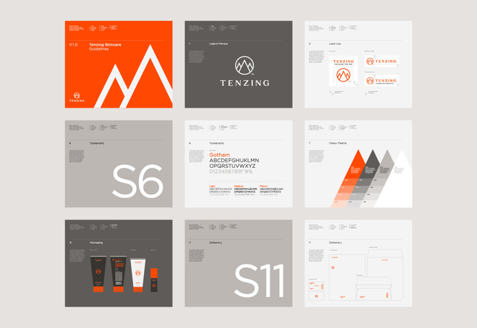 branding, manual, spreads