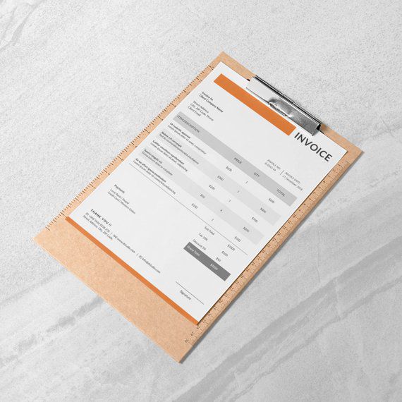 Modern Invoice Template Freelancer Invoice Photographer | Etsy
