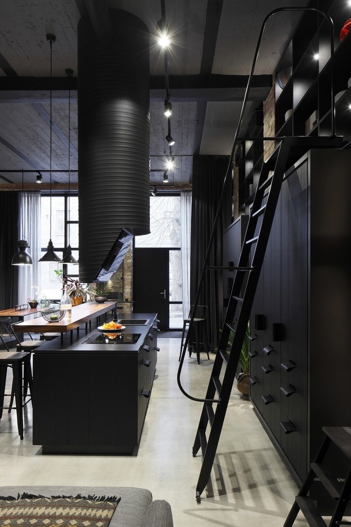 Industrial Style Apartment with Scandinavian Charm