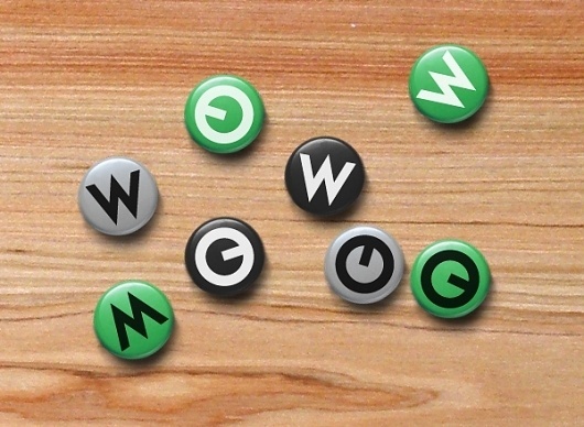 Współdzielnia on the Behance Network #button #community #pin #badges #green