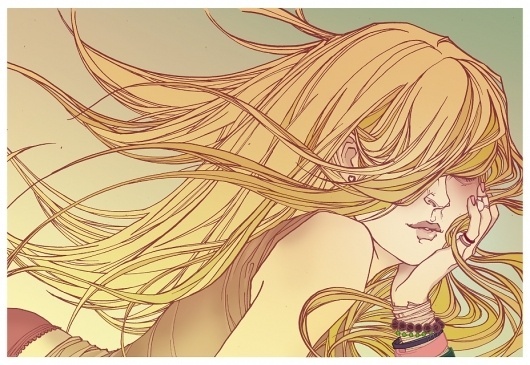 All sizes | Virgin Suicides Illustration. | Flickr - Photo Sharing! #girl #illustration #blonde #annie #wu