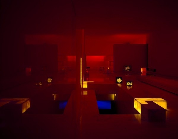 Residence living room with dark lighting #interior #architecture #residence #futuristic