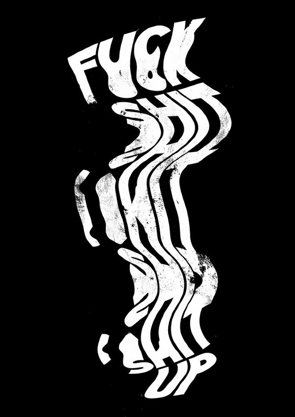 Fuck Shit Up Benny #benny #hennessy #illustration #poster #type #typography