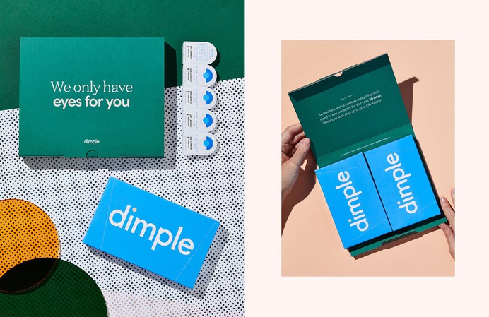 Dimple Brand Identity - Mindsparkle Mag Dari Israelstam, Founder & Creative Director of Universal Favourite created a user-centric brand identity for Dimple. #logo #packaging #identity #branding #design #color #photography #graphic #design #gallery #blog #project #mindsparkle #mag #beautiful #portfolio #designer