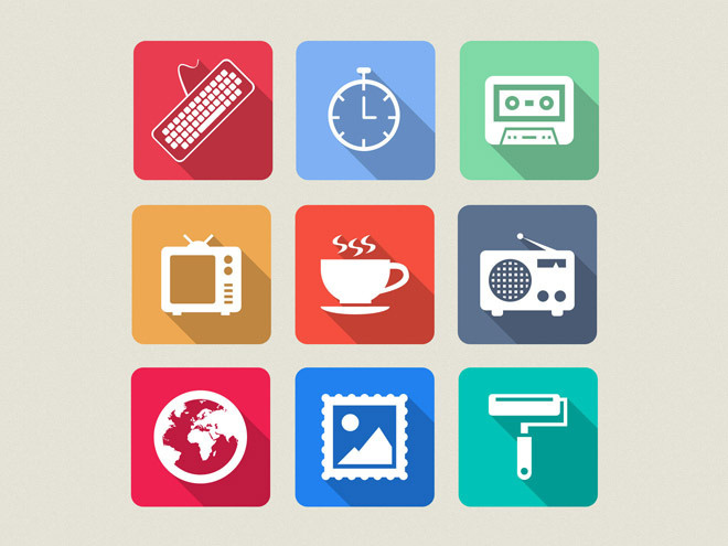 Flato : Free PSD flat Icon Set