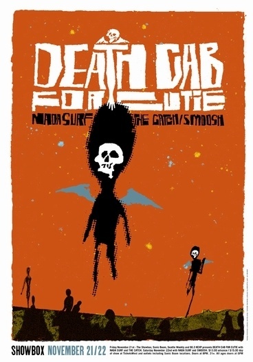 Death Cab for Cutie Seattle Concert Poster by Patent Pending #jeff #concert #poster #kleinsmith