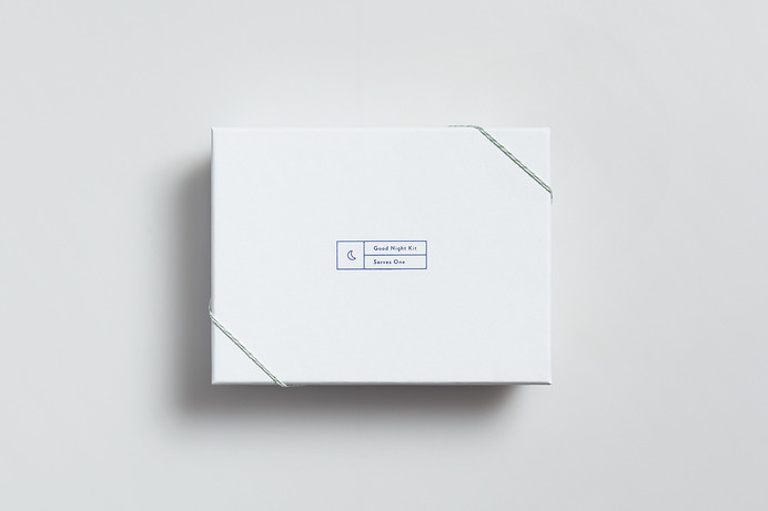 "Good Night Kit" for Casper by High Tide NYC. #packaging #print #design #graphic #sleep #mattress #gift #night #holiday #tea #casper #blue #tide #high