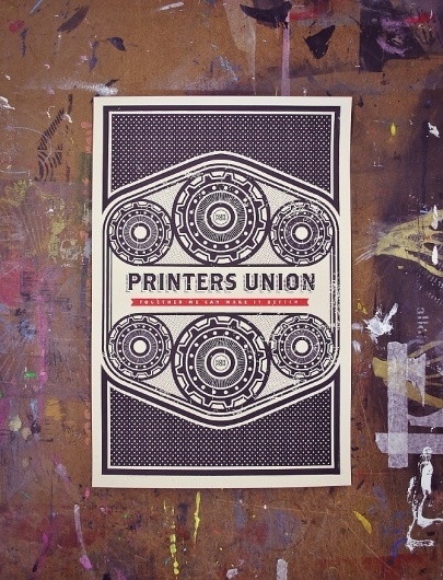 Mike Smith #union #deisign #print #screen #nom #poster #now #printers #gears #table