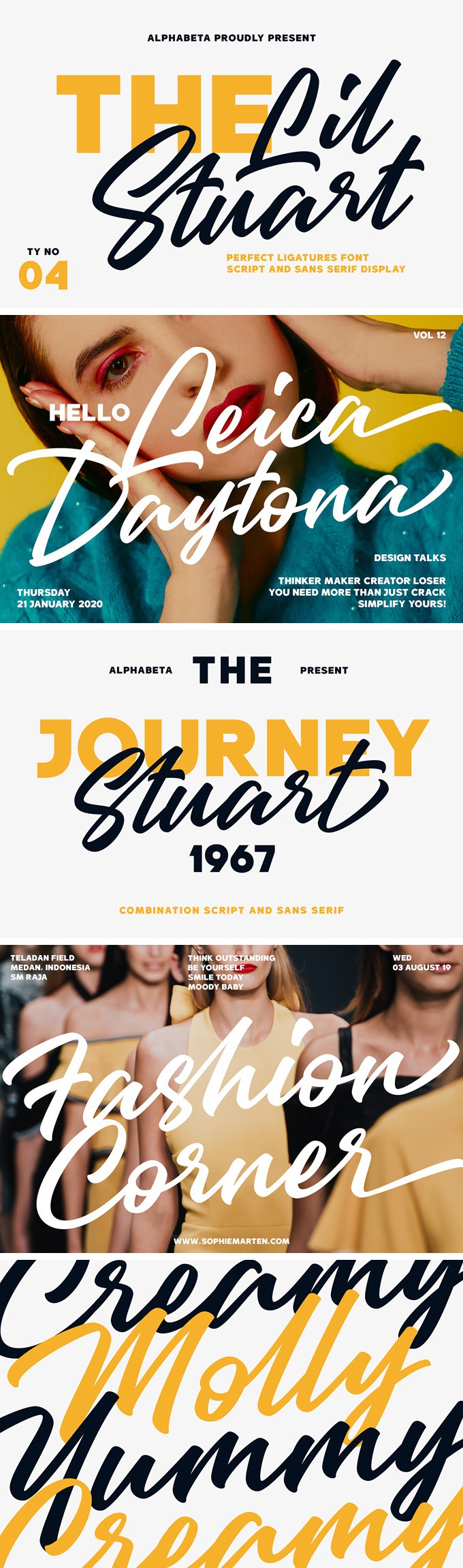Lil Stuart Fonts Collection: download sans and serif