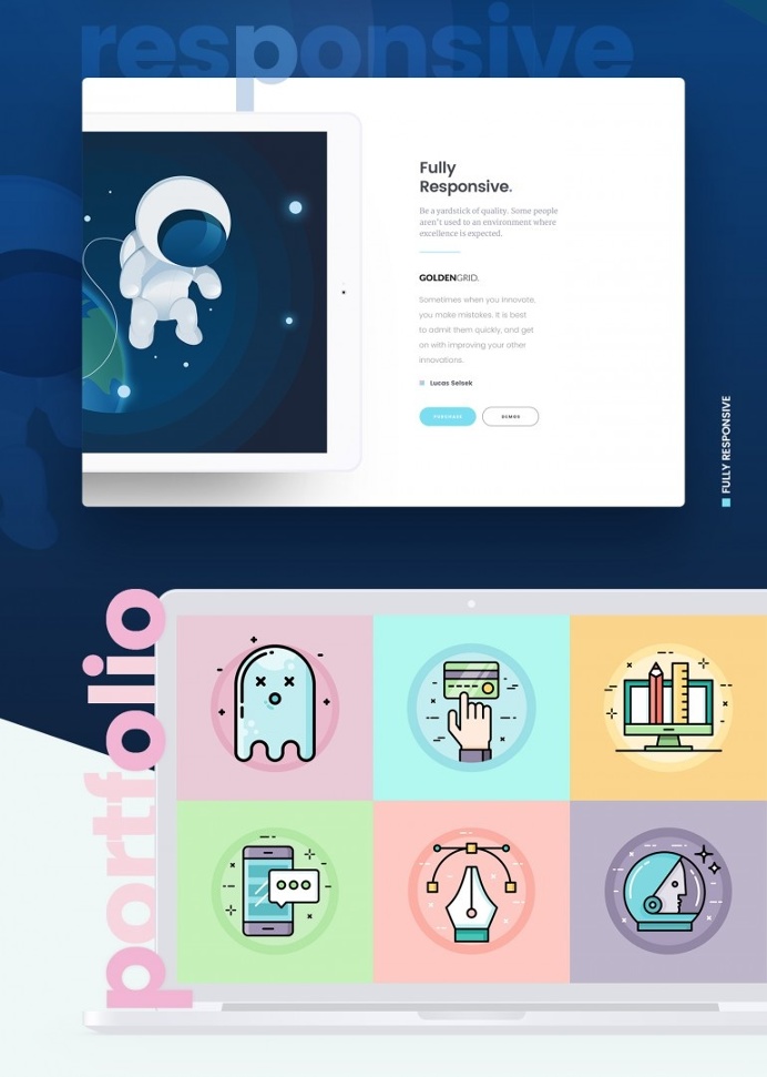 Cesis One Page – Flat Style Concept