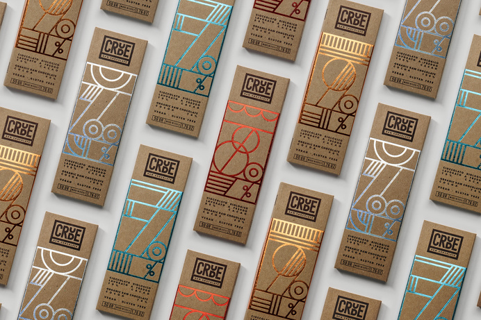 Crude chocolate branding by Happy Centro