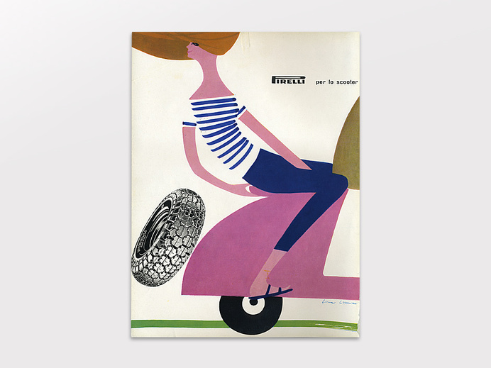 Display | Pirelli Per Lo Scooter Advertisement Lora Lamm | Collection #layout