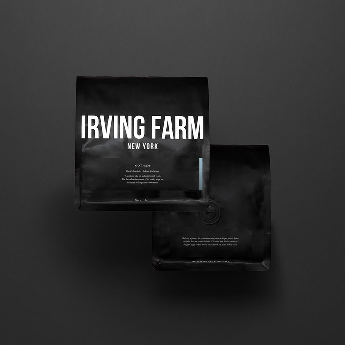 Irving Farm New York Identity - Mindsparkle Mag Standard Black worked on Irving Farm's previous packaging, so when the company sought a 2018 NYC-centric rebrand as Irving Farm New York, they were attuned to the brand's core concept and identity. #packaging #identity #branding #design #color #photography #graphic #design #gallery #blog #project #mindsparkle #mag #beautiful #portfolio #designer
