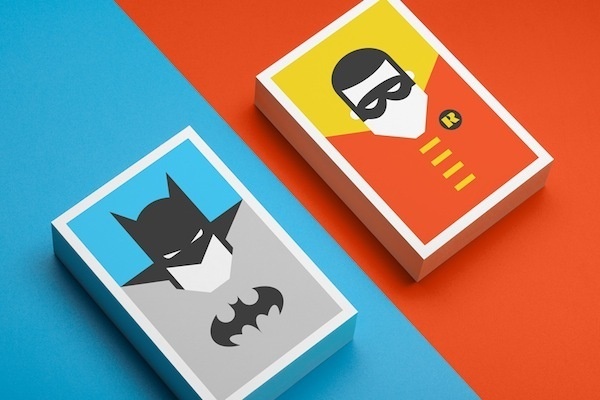 Colorful, Minimalist Postcards Of Superheroes #robin #batman #colorful #superheroes #minimalist #postcards