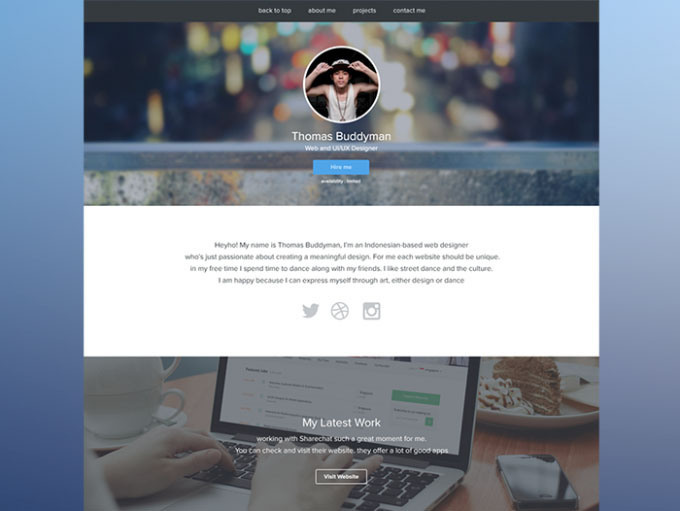 Personal Website PSD Template