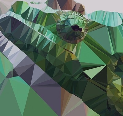 Delaunay Triangulation #triangleanimals #happyanimals #chameleon #melidea #wwwmelideastudiocom