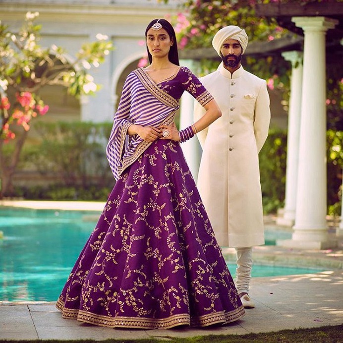 purple-lehenga
